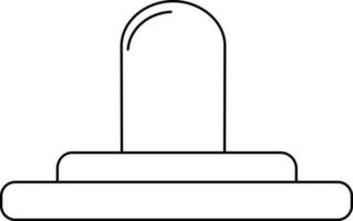 Black line art illustration of a shivling. vector