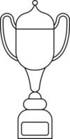 Trophy cup award in flat style. vector