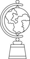 World globe award in flat style. vector