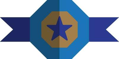 Award belt shape icon in flat style. vector