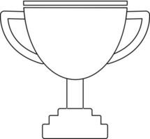 Trophy cup award in flat style. vector