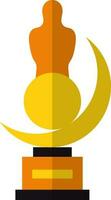 Orange and yellow oscar trophy award. vector