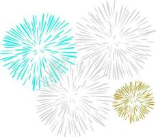 Illustration of firework explosion. vector