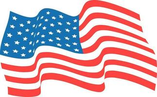 ondulación americano bandera para independencia día celebracion. vector