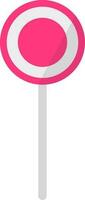 Lollypop icon in pink and grey color. vector