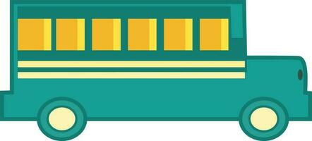 Flat style icon of a school bus. vector