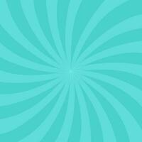 Abstract spiral rays turquoise color background. vector