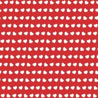 White heart shape seamless pattern abstract red color background. vector