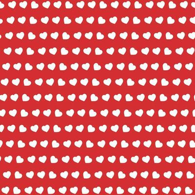 White heart shape seamless pattern abstract red color background.