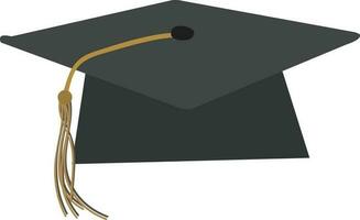 Flat sytle icon of a graduation hat. vector