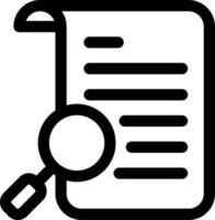 Searching document icon in line art. vector