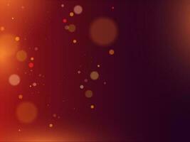 Shiny bokeh lighting effect abstract red background. vector