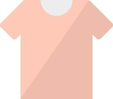 Flat style t-shirt icon in pink color. vector