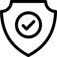 Security verify icon or symbol in line art. vector