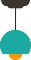 Flat illustration of hanging ceiling Lamp. vector