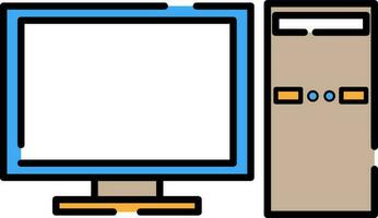 Flat illustration of Computer. vector