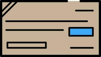 Cheque sign or symbol in flat style. vector