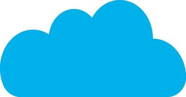 Blue cloud on white background. vector