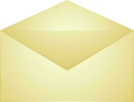 Illustration of a golden envelope in flat style. vector