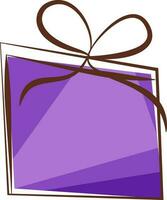 Flat style in  gift box on purple color. vector