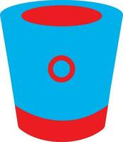 Isolated red and blue bitbucket. vector