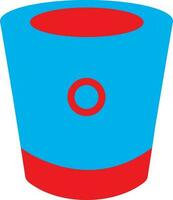 Isolated red and blue bitbucket. vector