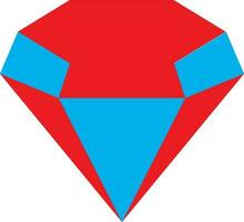 Flat style sketch in red and blue color. vector