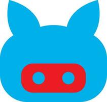 Flat style red and blue github. vector