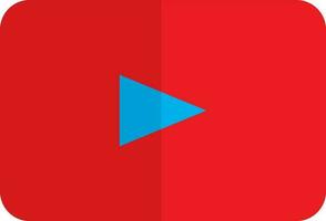 rojo y azul aislado Youtube logo. vector