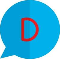 Red and blue disqus logo. vector