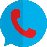 Red and blue whatsapp logo. vector