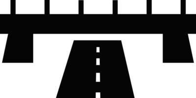 ilustración de la carretera debajo el puente. vector