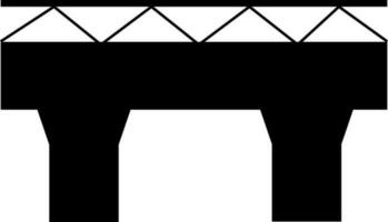 Sign or symbol of a bridge in black color. vector