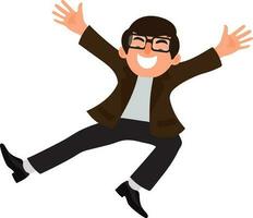 Cartoon character of a funny businessman. vector