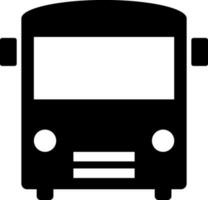 Front view bus icon or symbol. vector