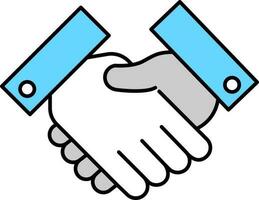 Illustration of Handshake, Partnership symbol. vector