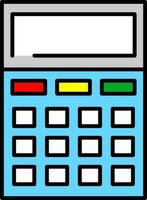 plano ilustración de un calculadora. vector