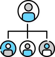 Hierarchy structure sign or symbol. vector