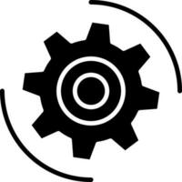 Isolated black setting icon. vector