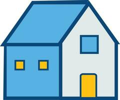 Flat illustration of a house. vector
