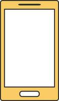 Flat illustration of a mobile phone. vector