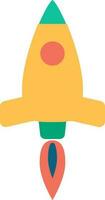 Flat illustration of a rocket. vector