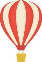 Illustration of a hot air balloon. vector