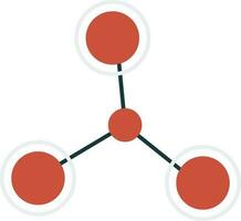 Flat illustration of atomic structure. vector