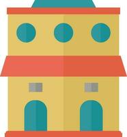 Flat illustration of a building. vector