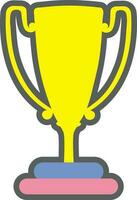 Flat style icon of a trophy cup. vector