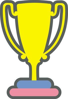 Flat style icon of a trophy cup.