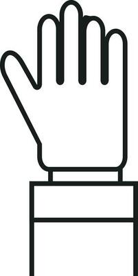 Flat illustration of a hand.