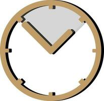 3D style wall clock symbol. vector