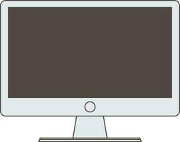 Flat style icon of a monitor. vector
